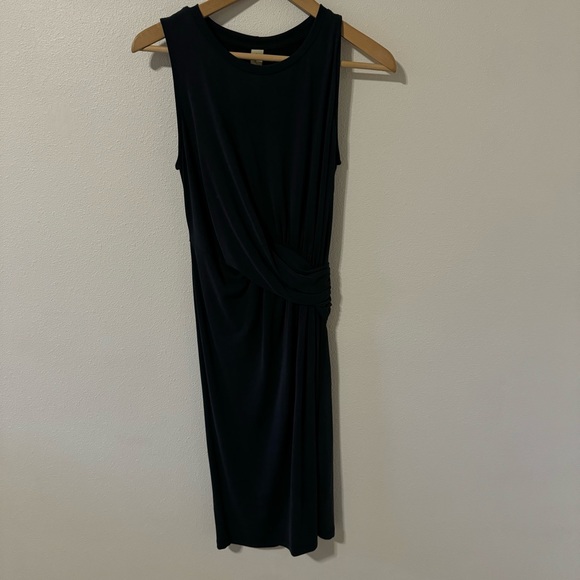Allison Joy Lexi Knot Stretch Modal Jersey Sleeveless Mini Dress Black LBD-XS - Picture 2 of 9